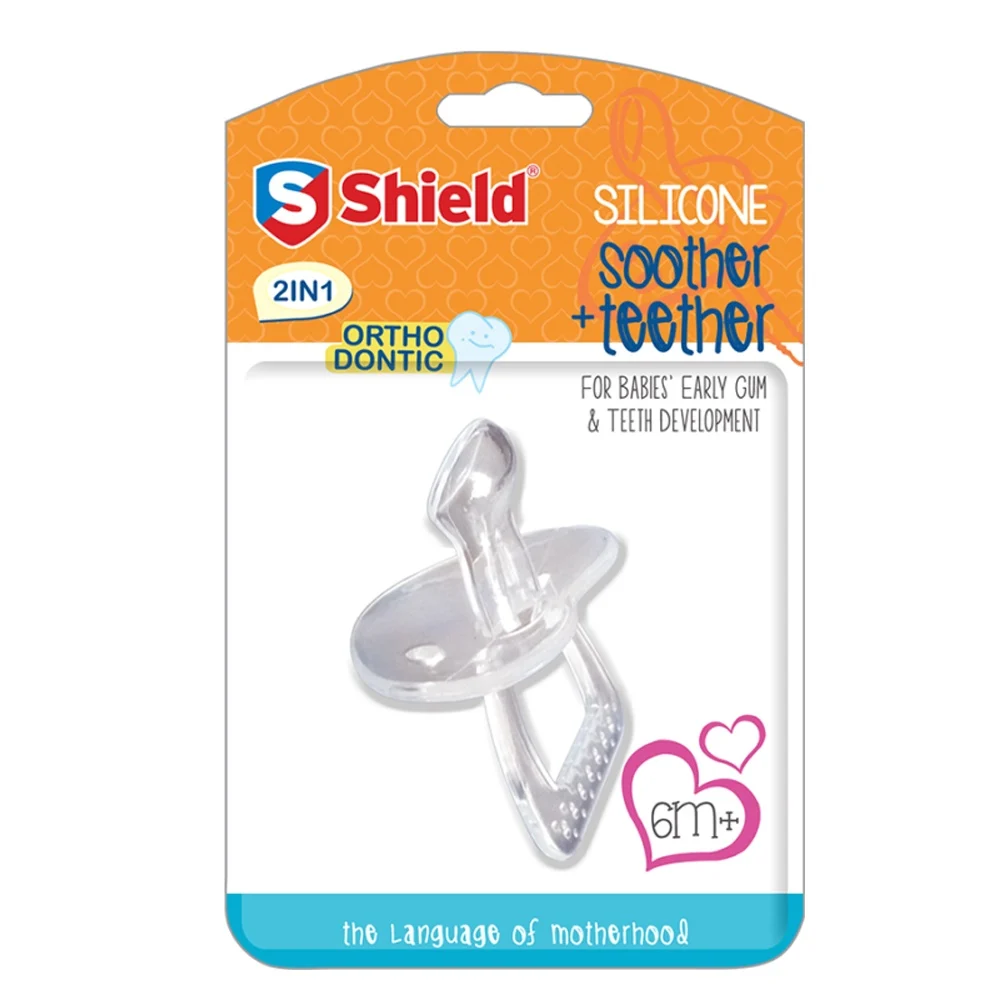 Shield Baby Orthodontic Silicon 2in1 Soother +Teether